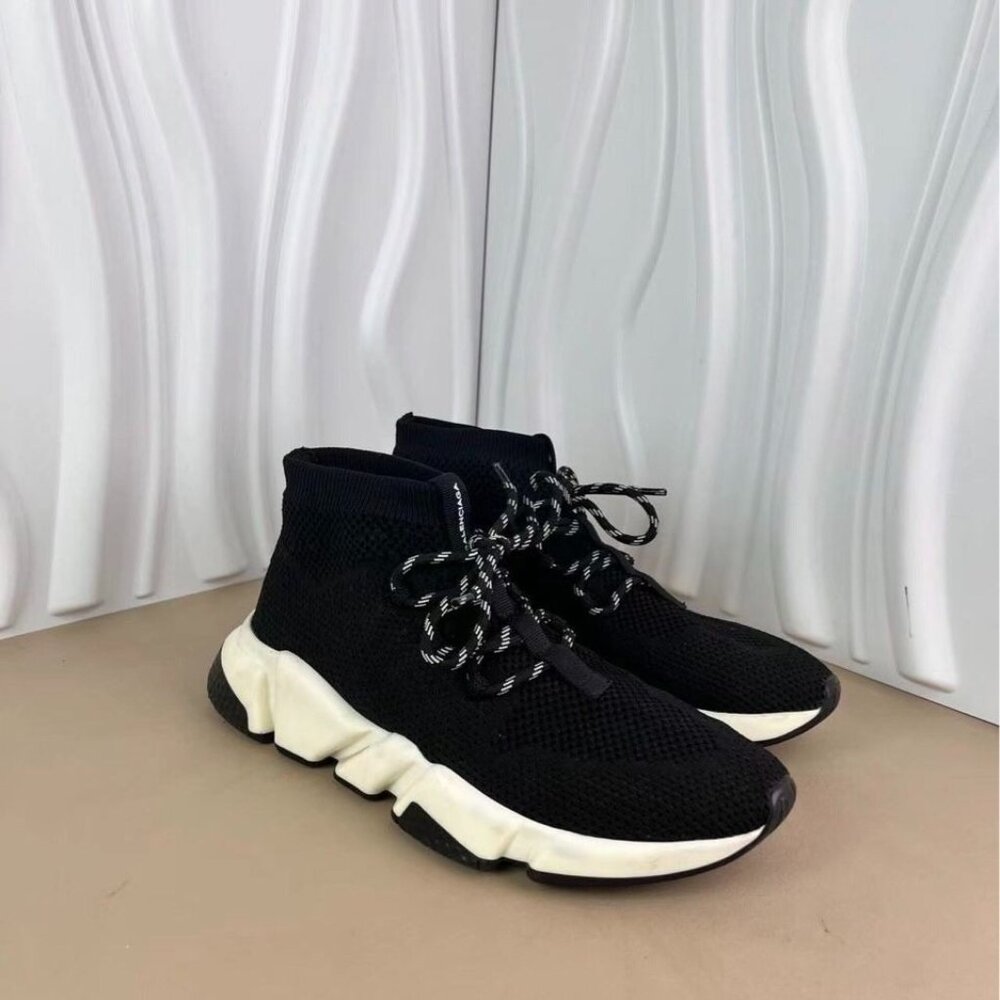 Balenciaga Sock Sneakers Black & White - Picture 2 of 7